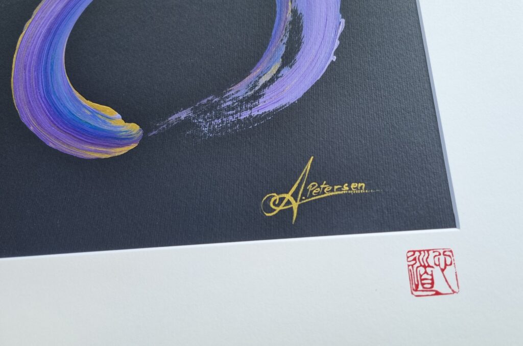 Ensō Kreis aus der Japanischen Zen Tradition, gemalt von Angelina Katharina Petersen in Leipzig