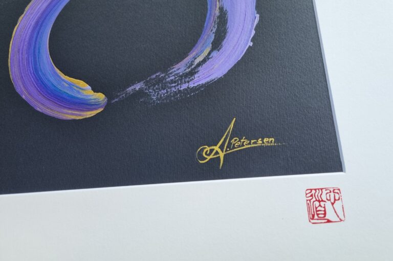 Ensō Kreis aus der Japanischen Zen Tradition, gemalt von Angelina Katharina Petersen in Leipzig
